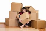 Man overrun by the issues of moving