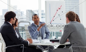 Positive business group having a meeting