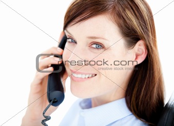 Beautiful  businesswoman on the phone 
