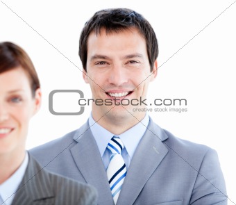 Portrait of a smiling businesspartners looking at the camera