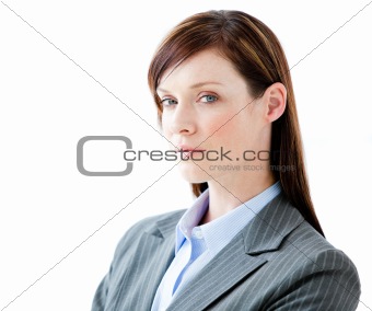 Portrait confident businesswoman
