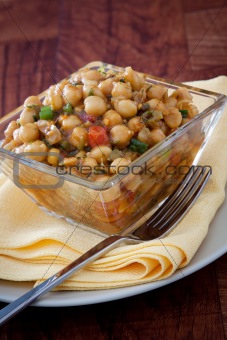 Spicy Moroccan Chickpeas Salad - Vegan