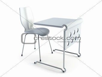 modern chair and table