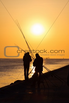 Fishermen on the pier