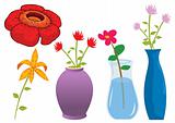 Assorted flower of nature illustration in vector