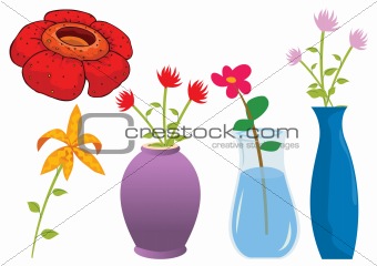 Assorted flower of nature illustration in vector
