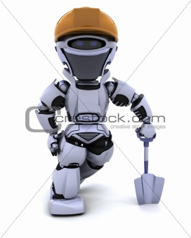 construction robot with spade