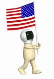 Astronaut with american flag