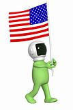 Astronaut with american flag