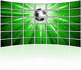 Tv screens with football image