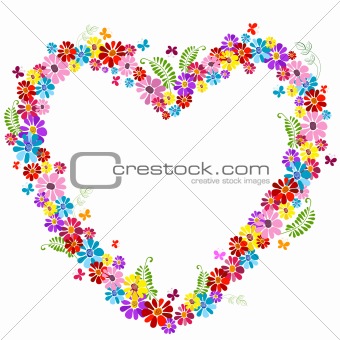 Decorative  valentine floral frame