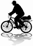 Grandfather on bicycle