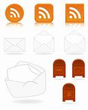 Mail and feed icons