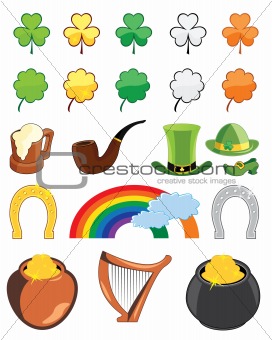 St. Patricks day icon set
