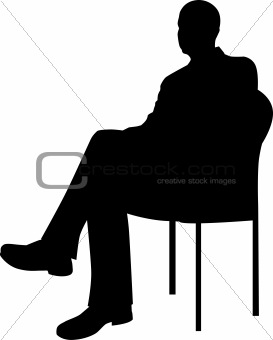 Businessman Sitting Silhouette