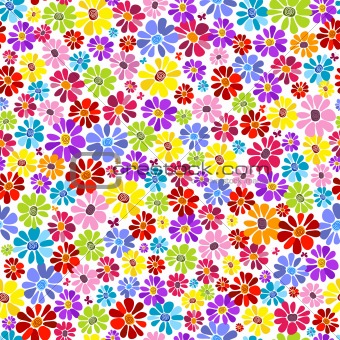 Seamless floral vivid pattern