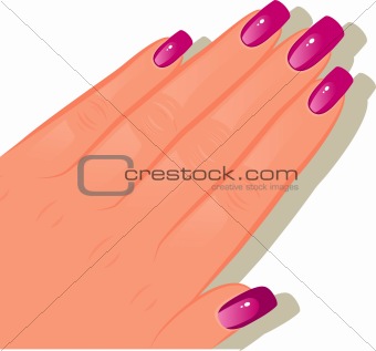 Female hand with manicured