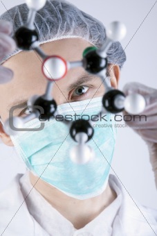 Scientist working in laboratory