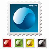 ying yang stamp