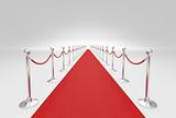 Red carpet and barrier rope