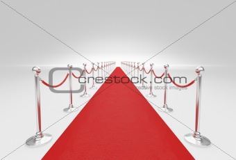 Red carpet and barrier rope