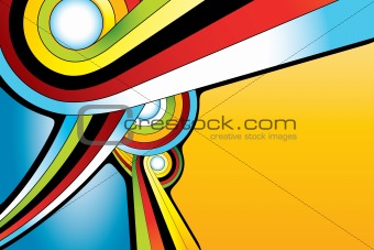 Abstract round shape background vector