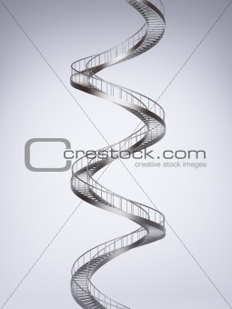 Long spiral stairs