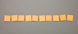 Adhesive Notes in a row