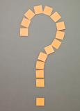 Question Mark made of Adhesive Notes