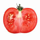 Red tomato slice . 