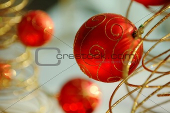 Red christmas bulbs