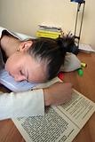 The sleeping student