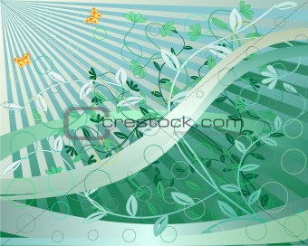 Abstraact floral background - vector