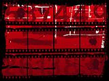Grunge Background with old film strips 