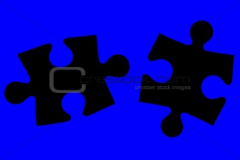 Jigsaw pieces, with clipping path