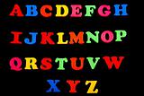 Alphabet in plastic letters