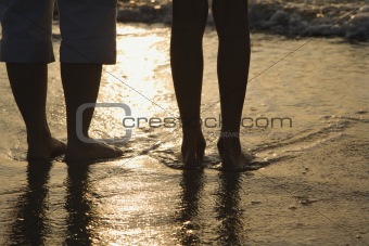 Feet in sand. 