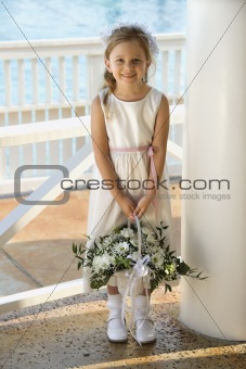 Portrait of flowergirl.