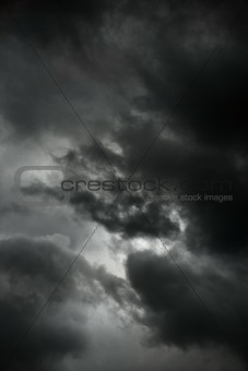 Dark storm clouds.