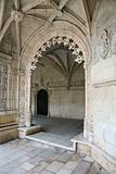 Oranate arched doorway in Jeronimos Monastery in Lisbon, Portuga