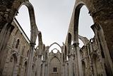 Igreja do Carmo ruins in Lisbon, Portugal.