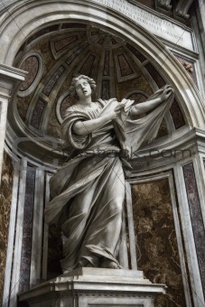Saint Veronica statue inside Saint Peter's Basilica, Rome, Italy