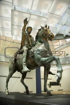 Marcus Aurelius in Capitoline Museum, Rome, Italy.