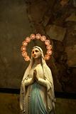 Statue of Virgin Mary in Rome, Italy.