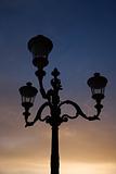 Streetlamp in Rome, Italy.