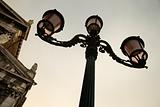 Decorative street lamp in Venice, Italy.