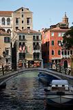 Bridge over canal in Venice, Italy.