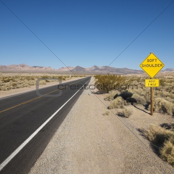 Road in desert.