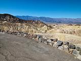Road overlook of landscape in Death Valley.