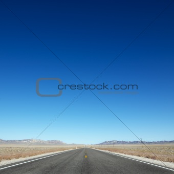 Highway stretching towards horizon.